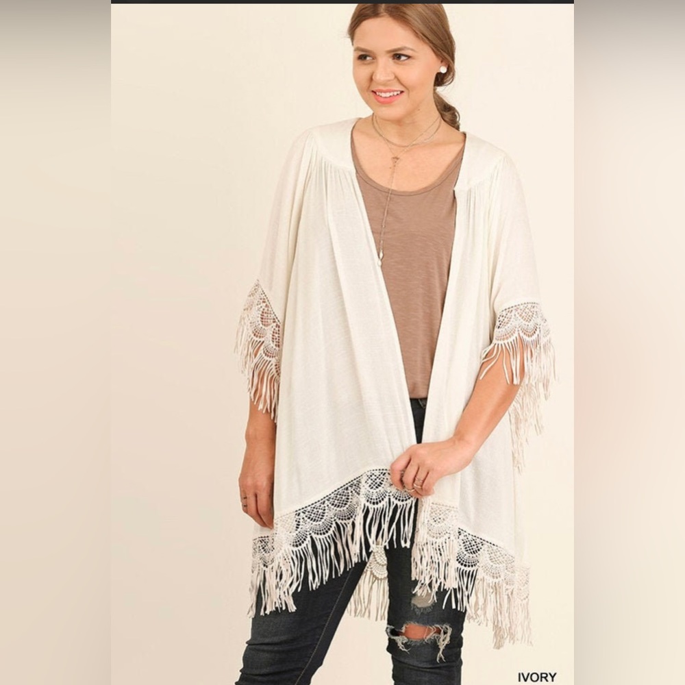 Ivory Fringe Kimono